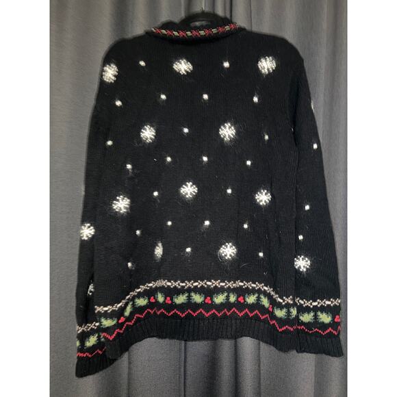 Ugly Christmas Sweater Xmas Cardigan Size Large Vintage - Picture 3 of 3